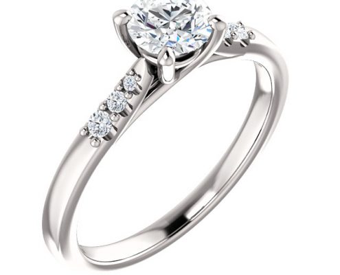 Side Accented Diamond Ring- Anillos de compromiso en Monterrey